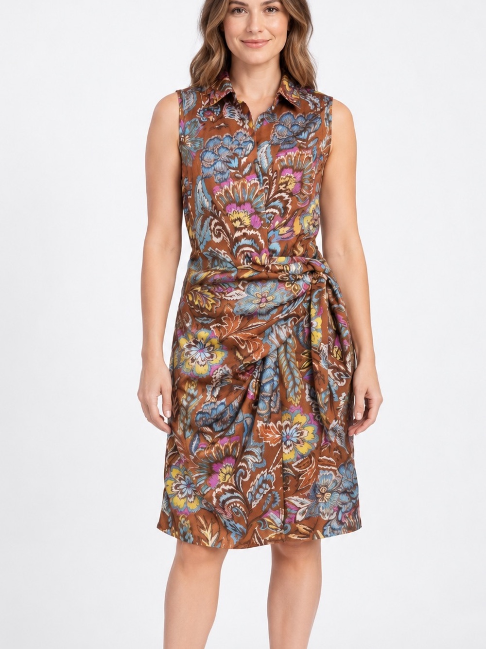 Anthropologie Drew brown sleeveless midi dress medium